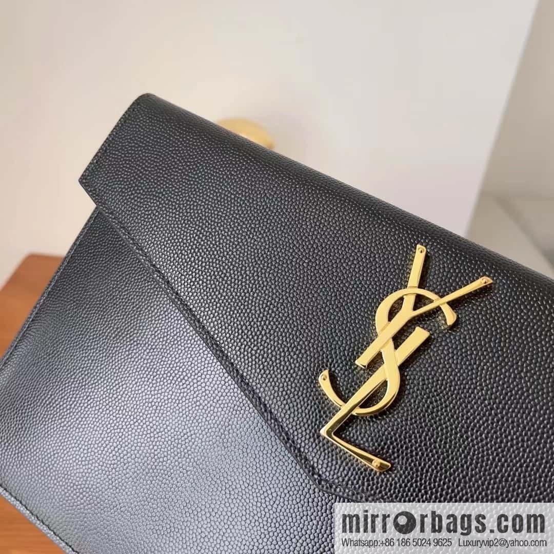 YSL 𝑼𝒑𝒕𝒐𝒘𝒏_ Caviar Clutch 565739 Black