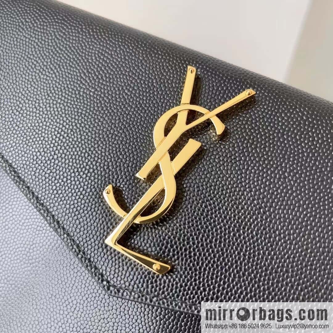 YSL 𝑼𝒑𝒕𝒐𝒘𝒏_ Caviar Clutch 565739 Black