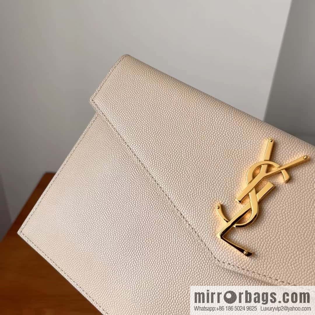 YSL 𝑼𝒑𝒕𝒐𝒘𝒏_ Caviar Clutch 565739 apricot