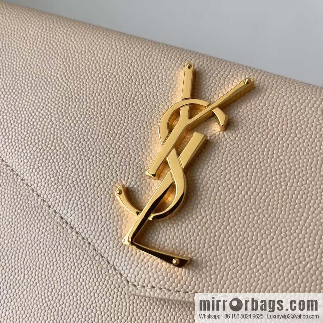 YSL 𝑼𝒑𝒕𝒐𝒘𝒏_ Caviar Clutch 565739 apricot