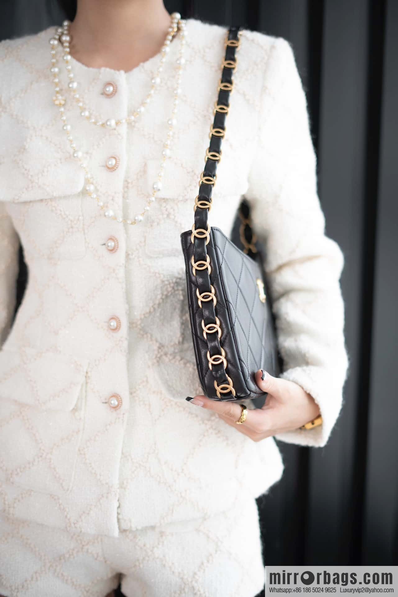 ππππππ 24K thick chain Hobo black π€ AS5177 B18293 94305