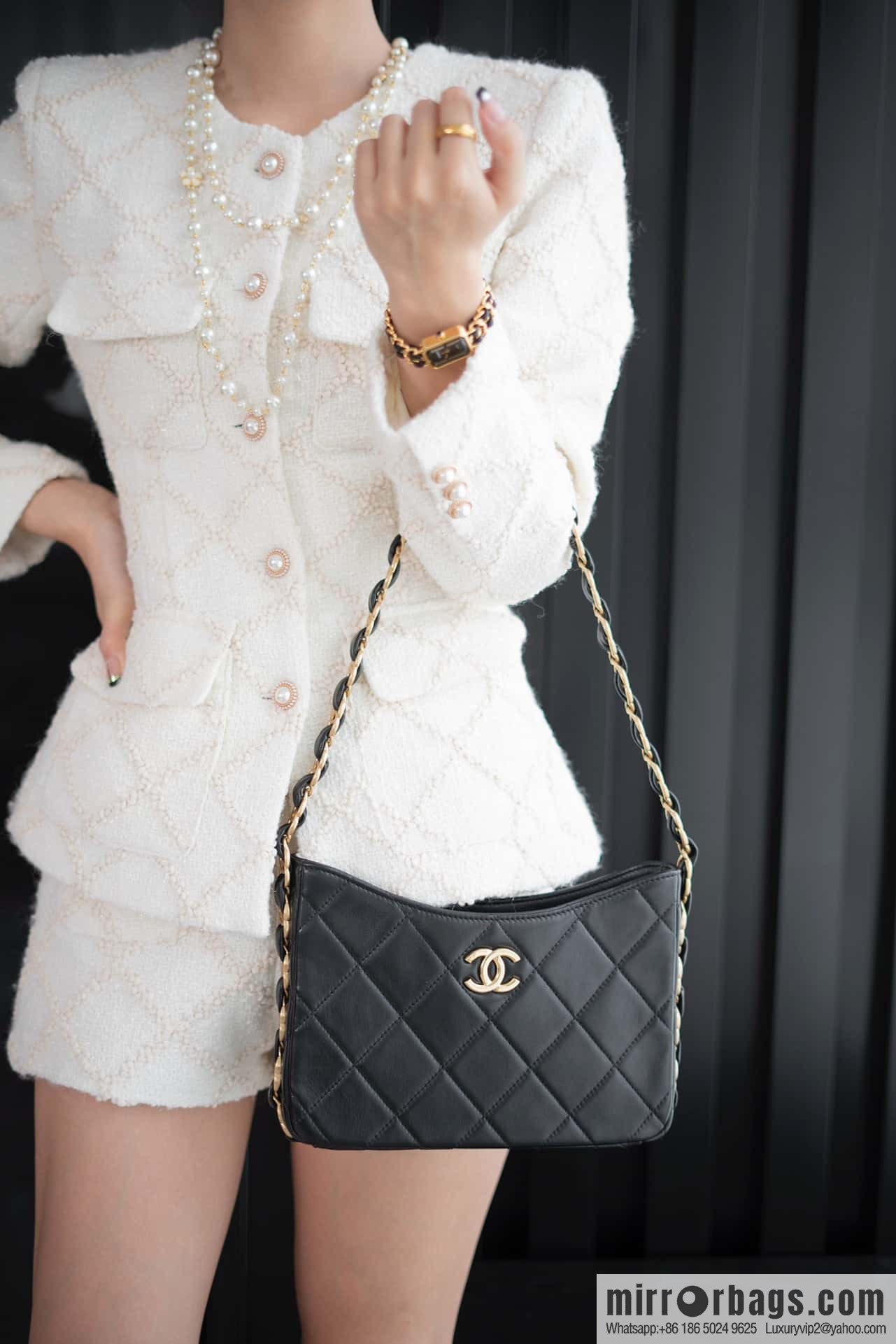 ππππππ 24K thick chain Hobo black π€ AS5177 B18293 94305