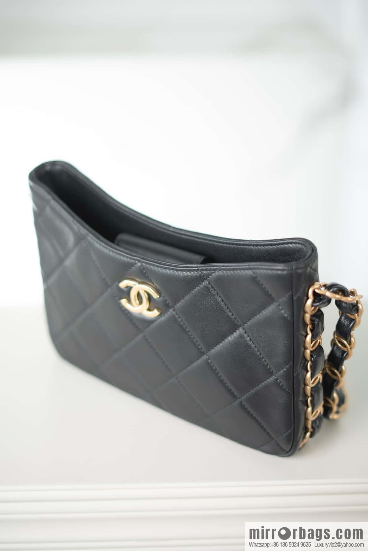 ππππππ 24K thick chain Hobo black π€ AS5177 B18293 94305