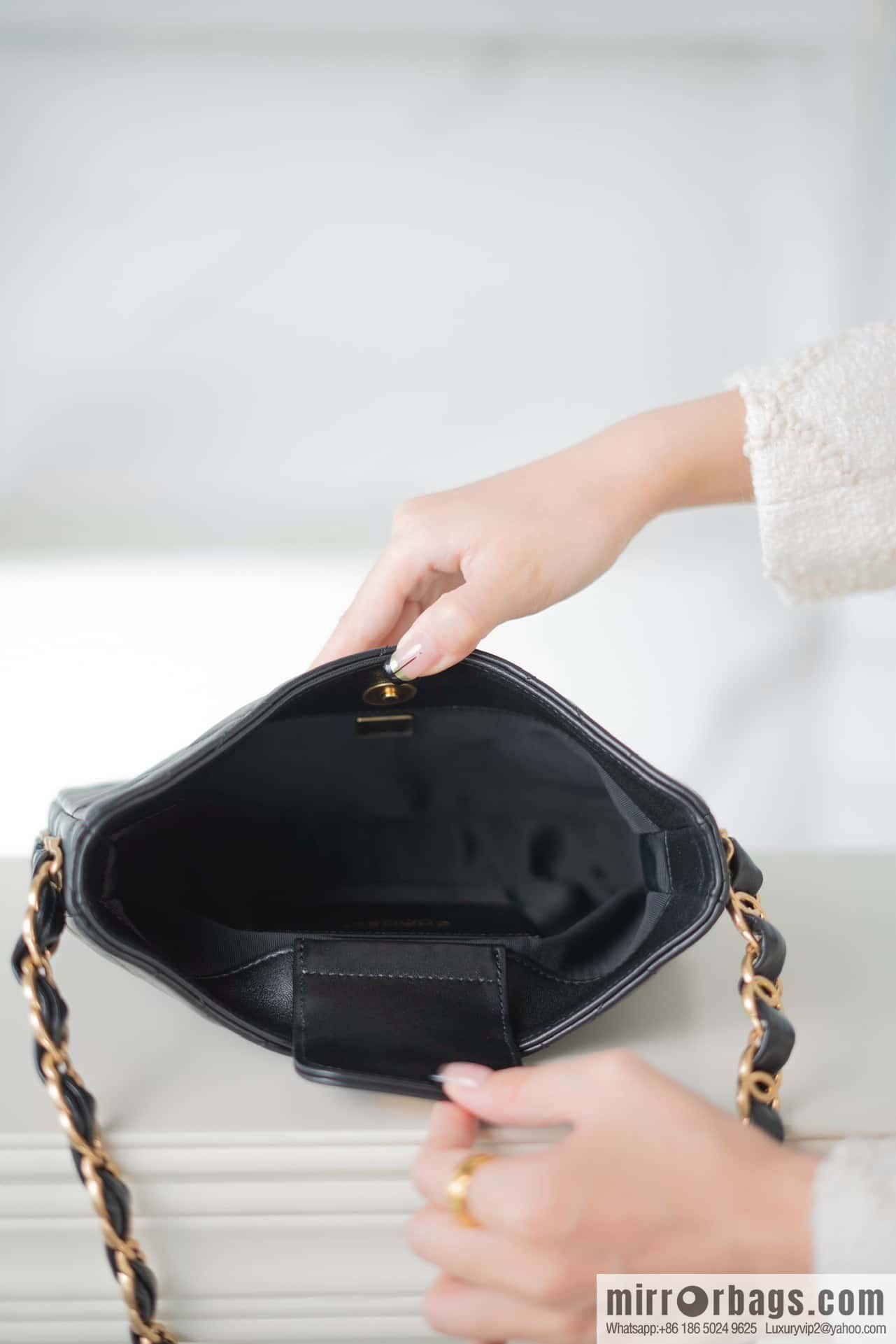 ππππππ 24K thick chain Hobo black π€ AS5177 B18293 94305