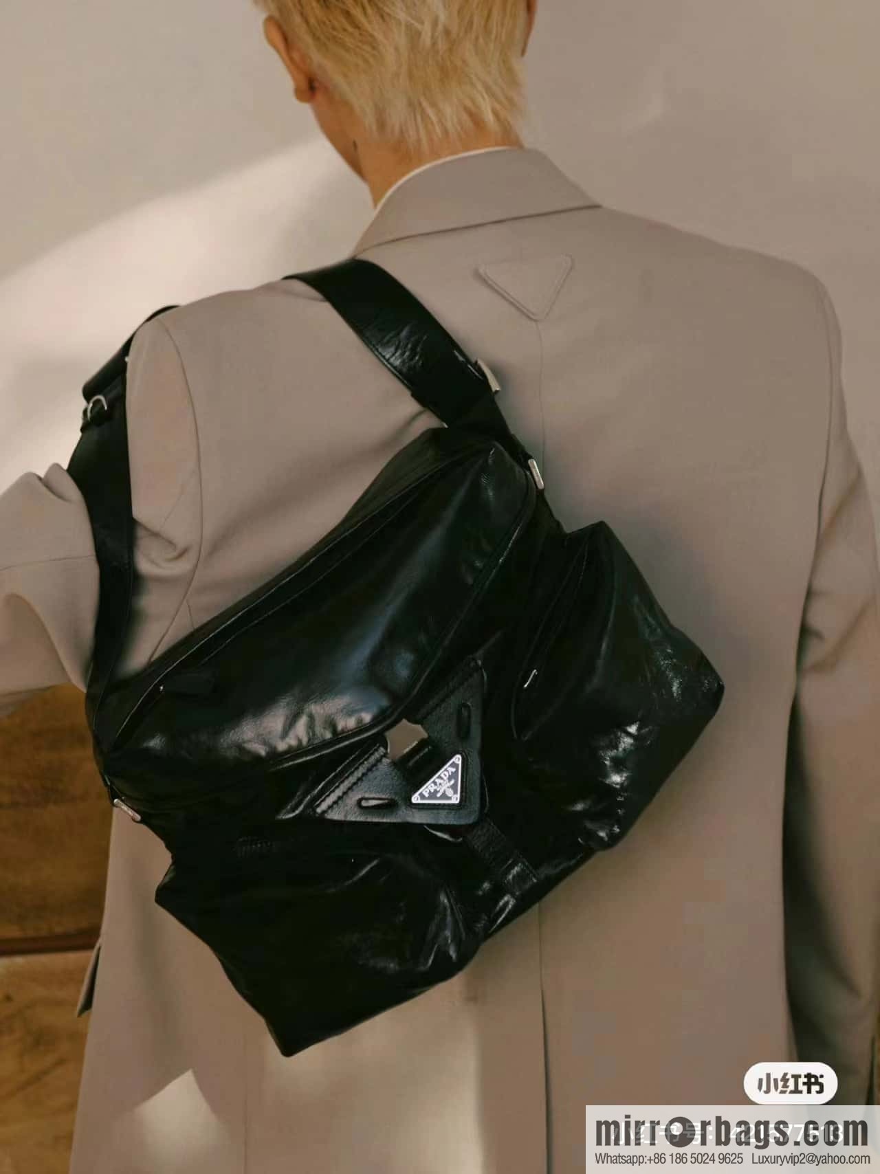 PRADA 🎉 new men's bag 🎉 2VD062 oil wax leather🎉🎉