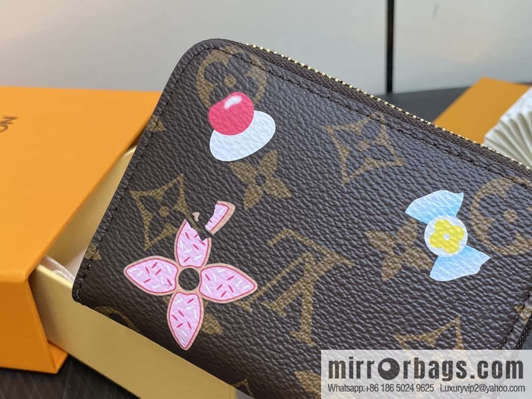 [Boutique‑grade] M12210 red, Christmas single zipper short wallet series ZIPPY change bag Vivienne Holidays 2024 series