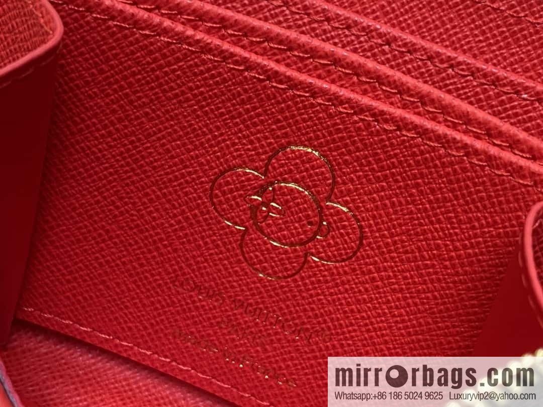 [Boutique‑grade] M12210 red, Christmas single zipper short wallet series ZIPPY change bag Vivienne Holidays 2024 series