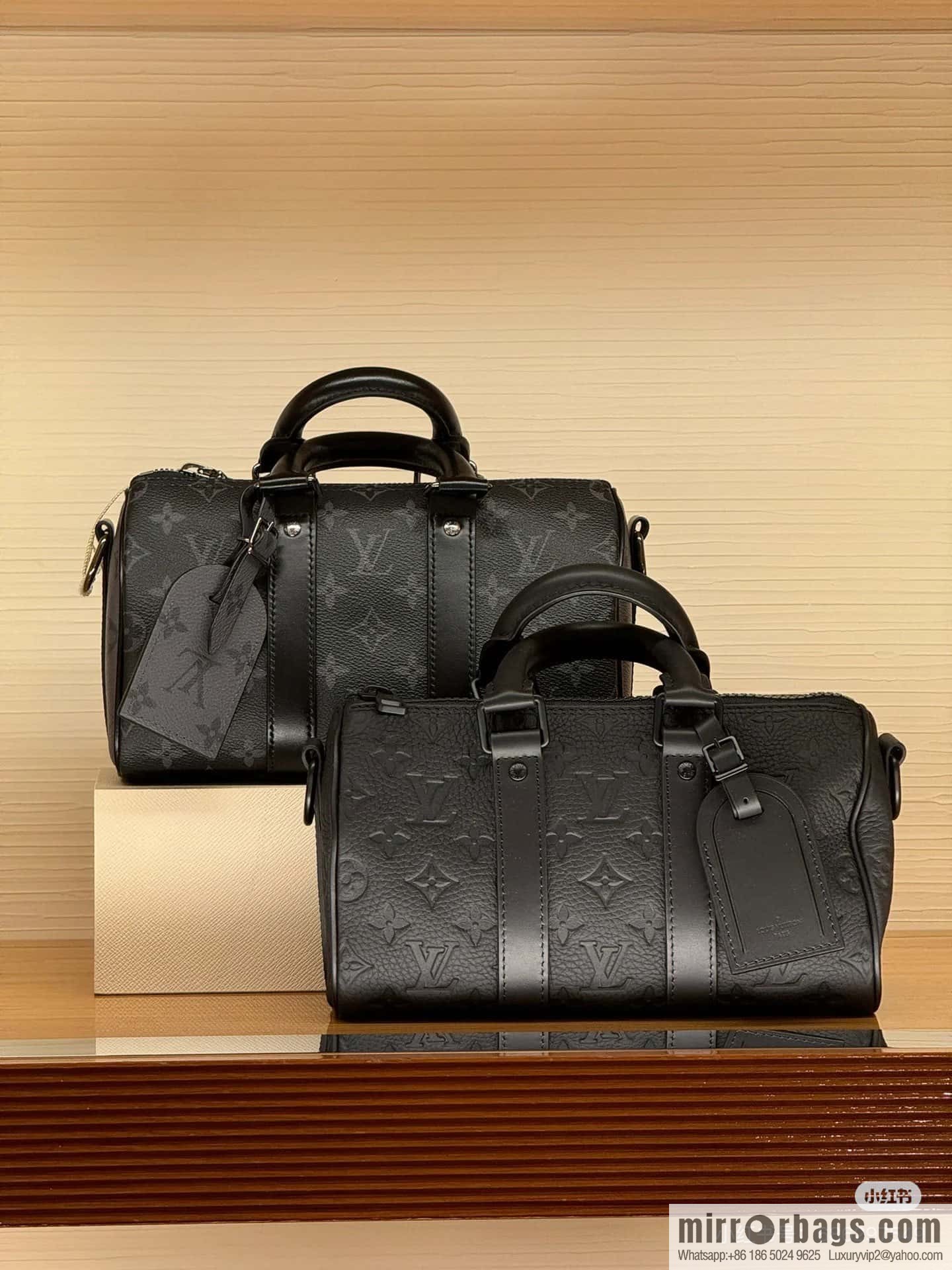 [Boutique‑grade] M20900 black full leather (opposite matte leather) pillow bag series KEEPALL XS handbag Keepall XS handbag