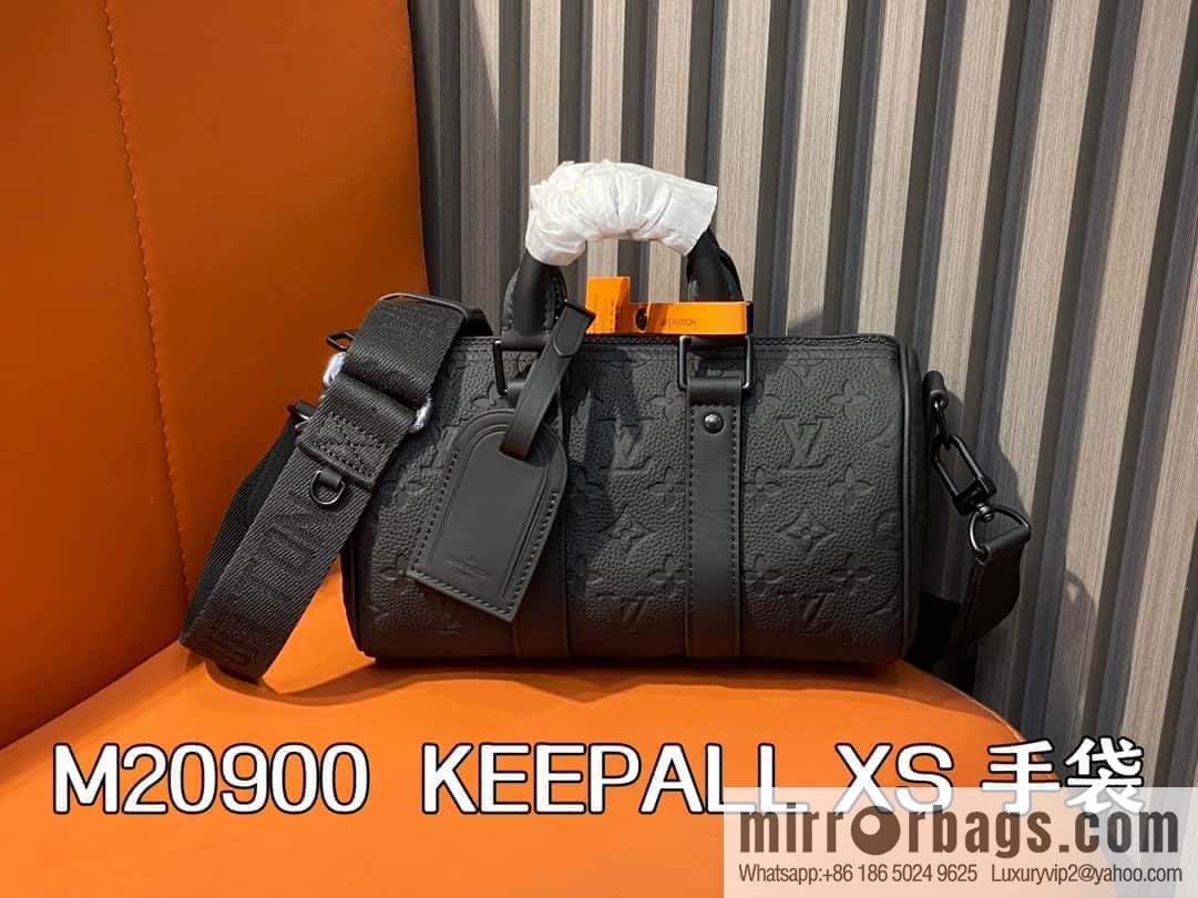 [Boutique‑grade] M20900 black full leather (opposite matte leather) pillow bag series KEEPALL XS handbag Keepall XS handbag