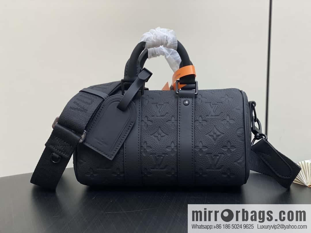 [Boutique‑grade] M20900 black full leather (opposite matte leather) pillow bag series KEEPALL XS handbag Keepall XS handbag