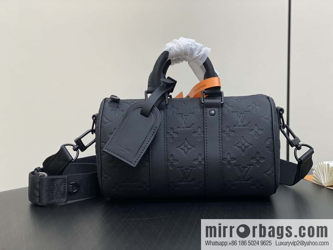 [Boutique‑grade] M20900 black full leather (opposite matte leather) pillow bag series KEEPALL XS handbag Keepall XS handbag