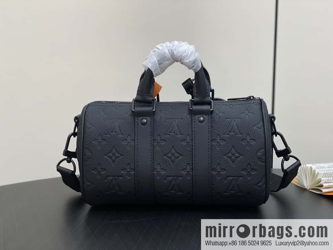 [Boutique‑grade] M20900 black full leather (opposite matte leather) pillow bag series KEEPALL XS handbag Keepall XS handbag