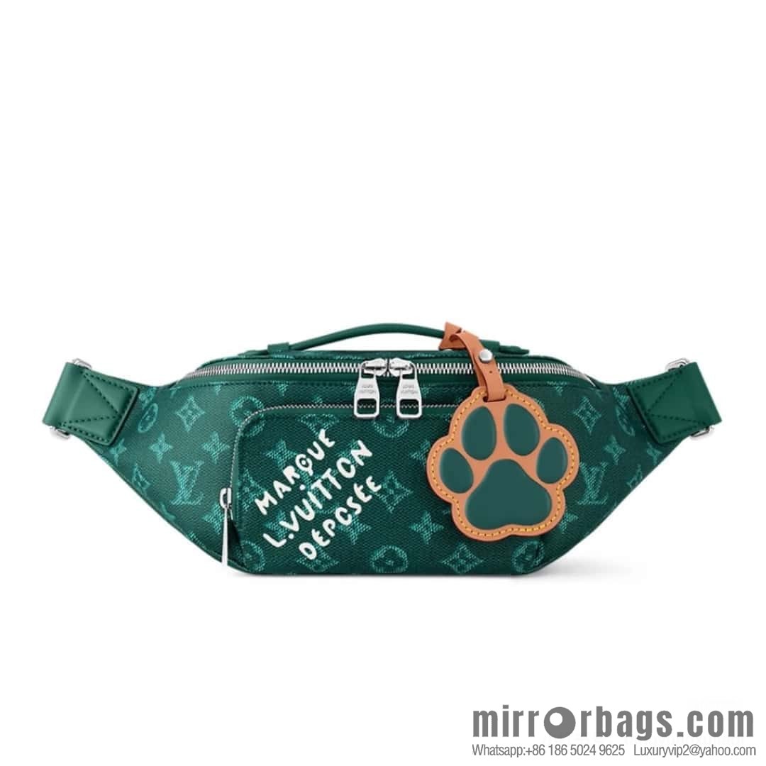[Boutique‑grade] M12867 green, chest bag fanny pack series RUSH fanny pack