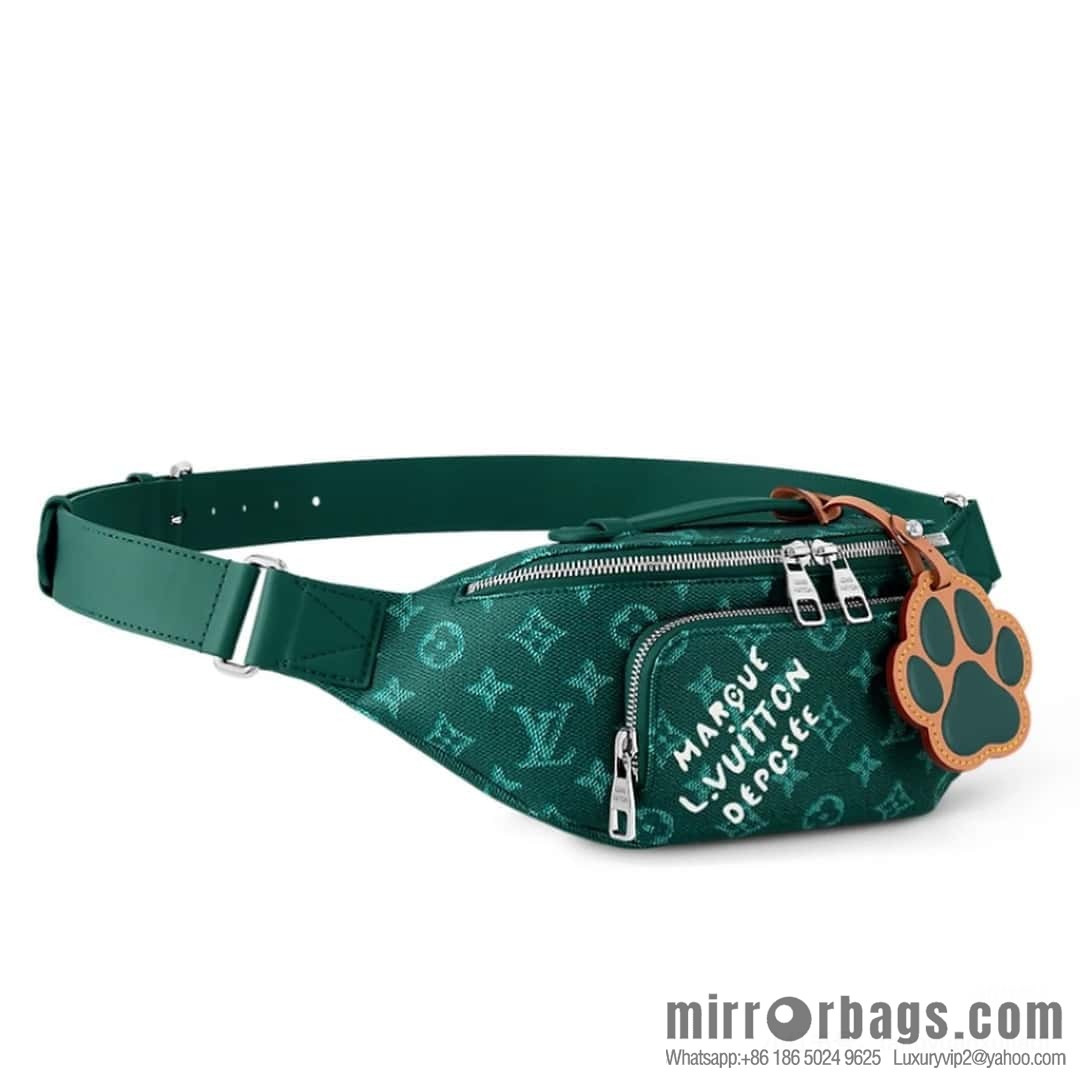 [Boutique‑grade] M12867 green, chest bag fanny pack series RUSH fanny pack