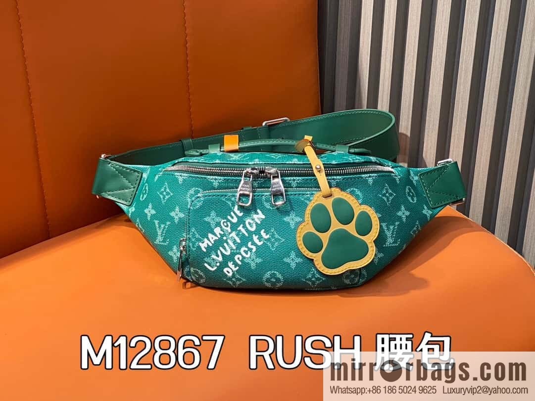 [Boutique‑grade] M12867 green, chest bag fanny pack series RUSH fanny pack