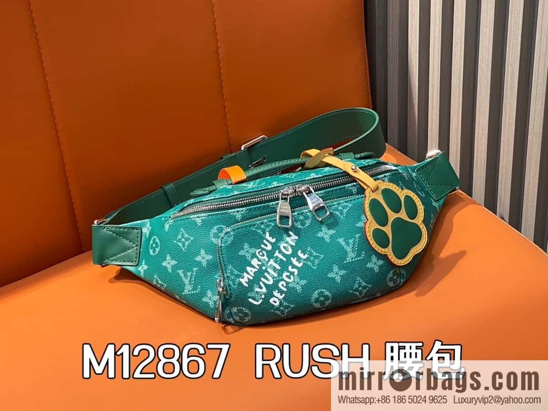 [Boutique‑grade] M12867 green, chest bag fanny pack series RUSH fanny pack