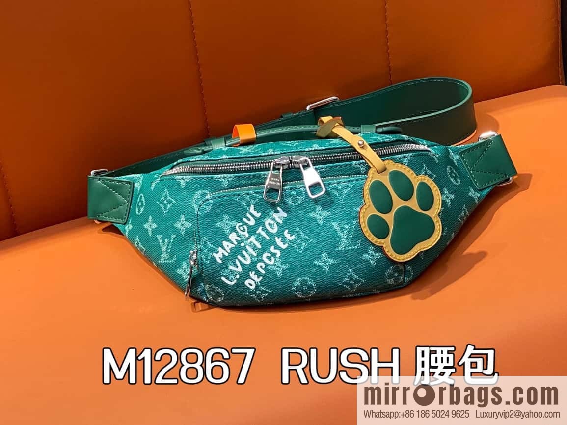 [Boutique‑grade] M12867 green, chest bag fanny pack series RUSH fanny pack