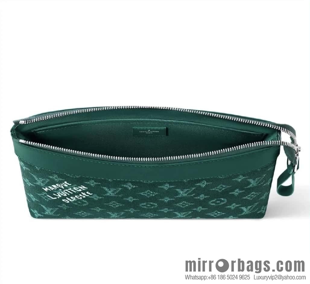 [Boutique‑grade] M12665 green, handbag clutch series Pochette Voyage Souple clutch