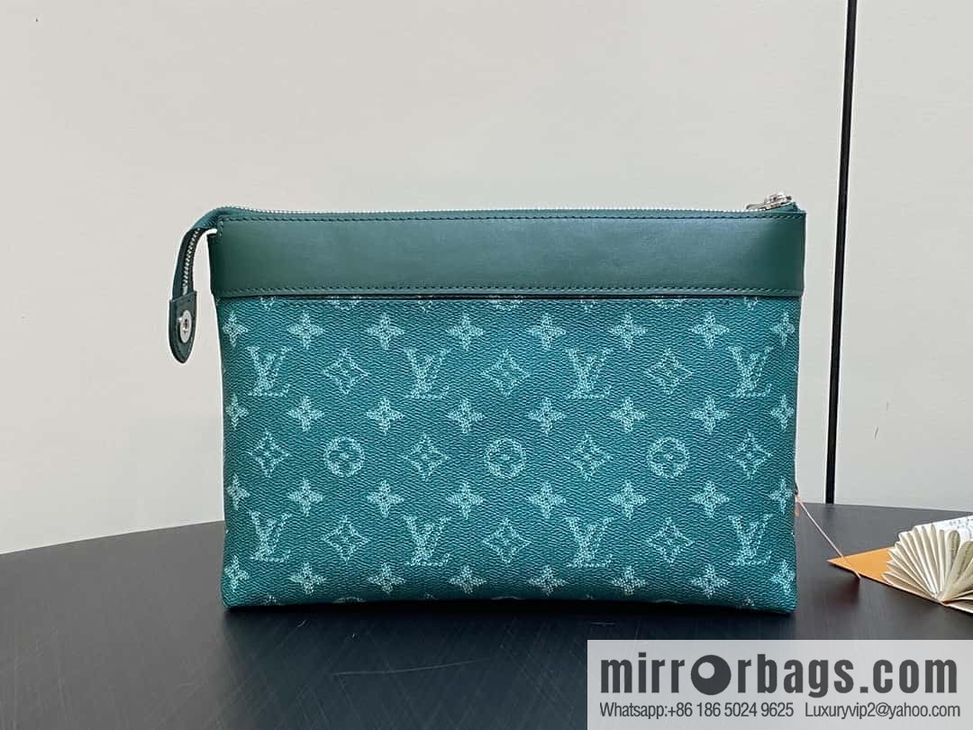 [Boutique‑grade] M12665 green, handbag clutch series Pochette Voyage Souple clutch