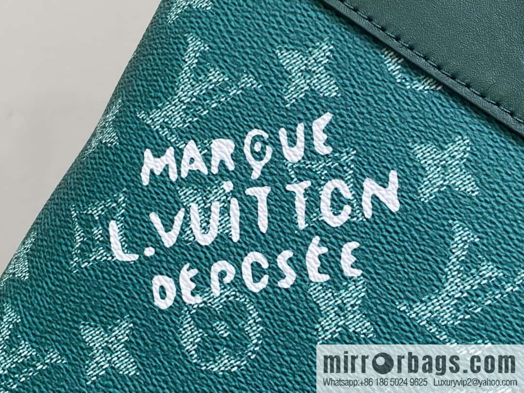 [Boutique‑grade] M12665 green, handbag clutch series Pochette Voyage Souple clutch