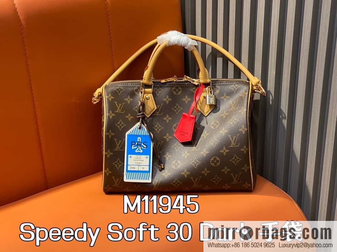 M11945 presbyopia official website picture pillow bag speedy series Speedy Soft 30 Dark handbag
