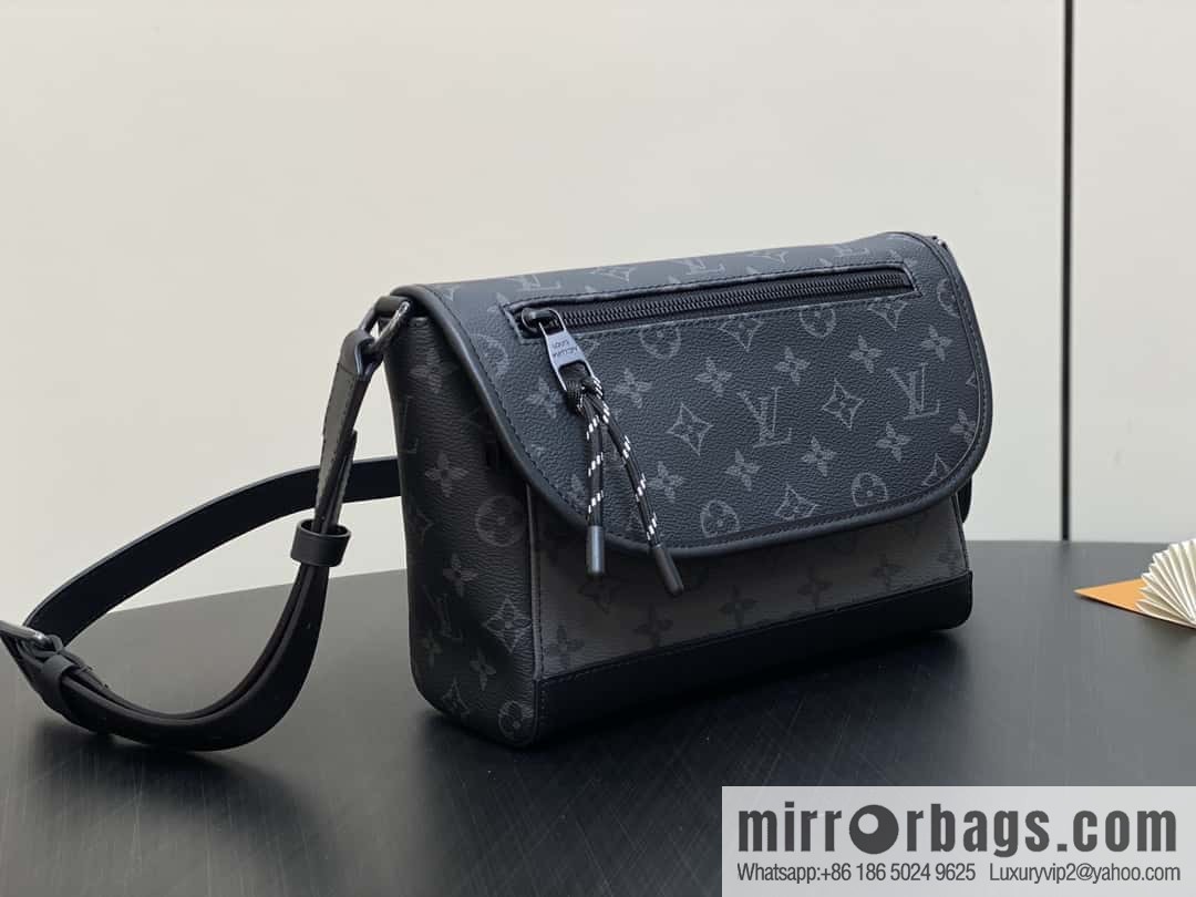 [Boutique‑grade] M12681 black flower/silver flower, men's bag messenger bag series Pulse messenger bag