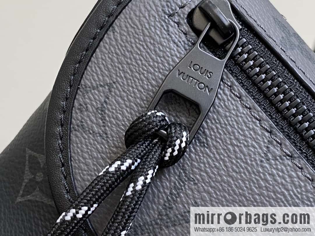 [Boutique‑grade] M12806 black flower/silver flower, men's bag messenger bag series Pulse mini handbag