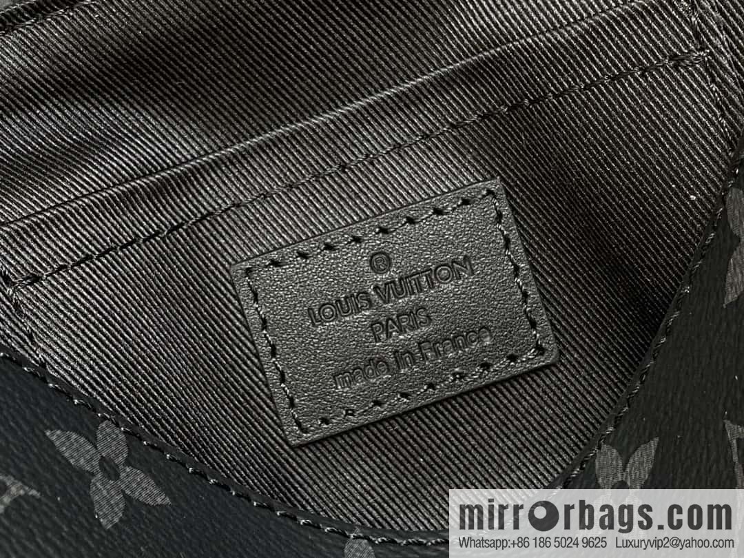 [Boutique‑grade] M12806 black flower/silver flower, men's bag messenger bag series Pulse mini handbag