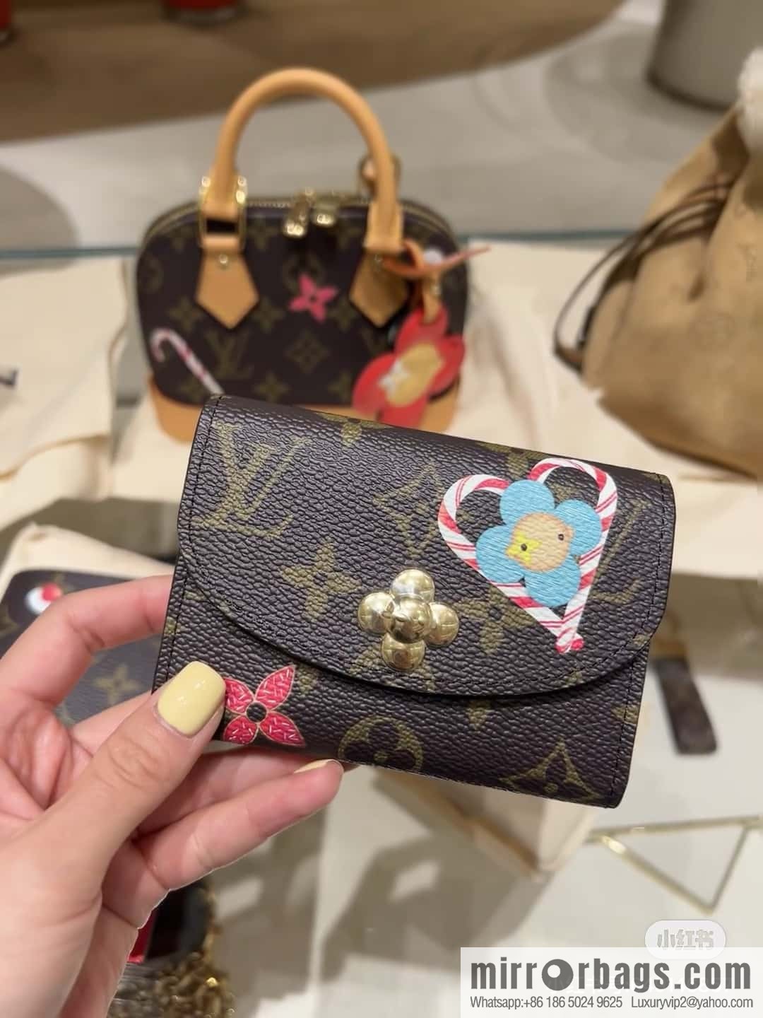 [Boutique‑grade] M12220 red, Christmas change bag wallet series Rosalie change bag