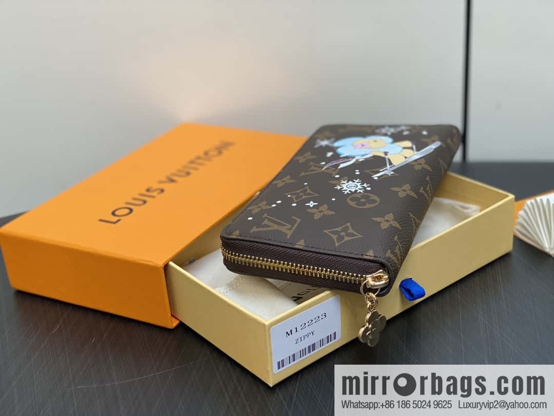 [Boutique‑grade] M12223 blue, Christmas single zipper wallet series Zippy zipper wallet