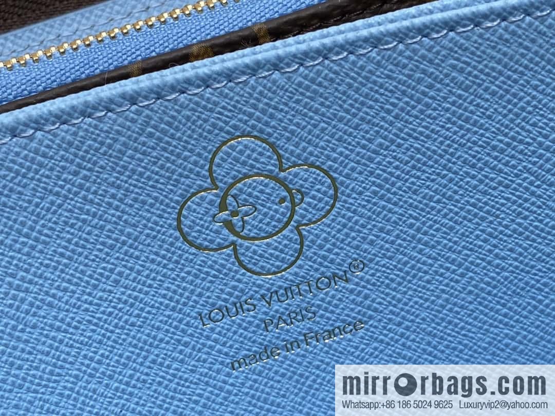 [Boutique‑grade] M12223 blue, Christmas single zipper wallet series Zippy zipper wallet