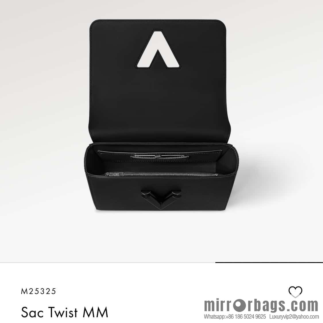 [Boutique‑grade] M25325 black, Darth Vader, water ripple Twist series M50280 Sac Twist MM handbag