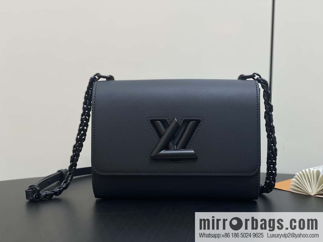 [Boutique‑grade] M25325 black, Darth Vader, water ripple Twist series M50280 Sac Twist MM handbag