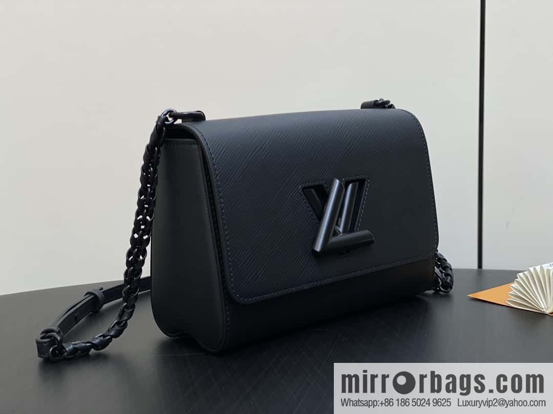 [Boutique‑grade] M25325 black, Darth Vader, water ripple Twist series M50280 Sac Twist MM handbag