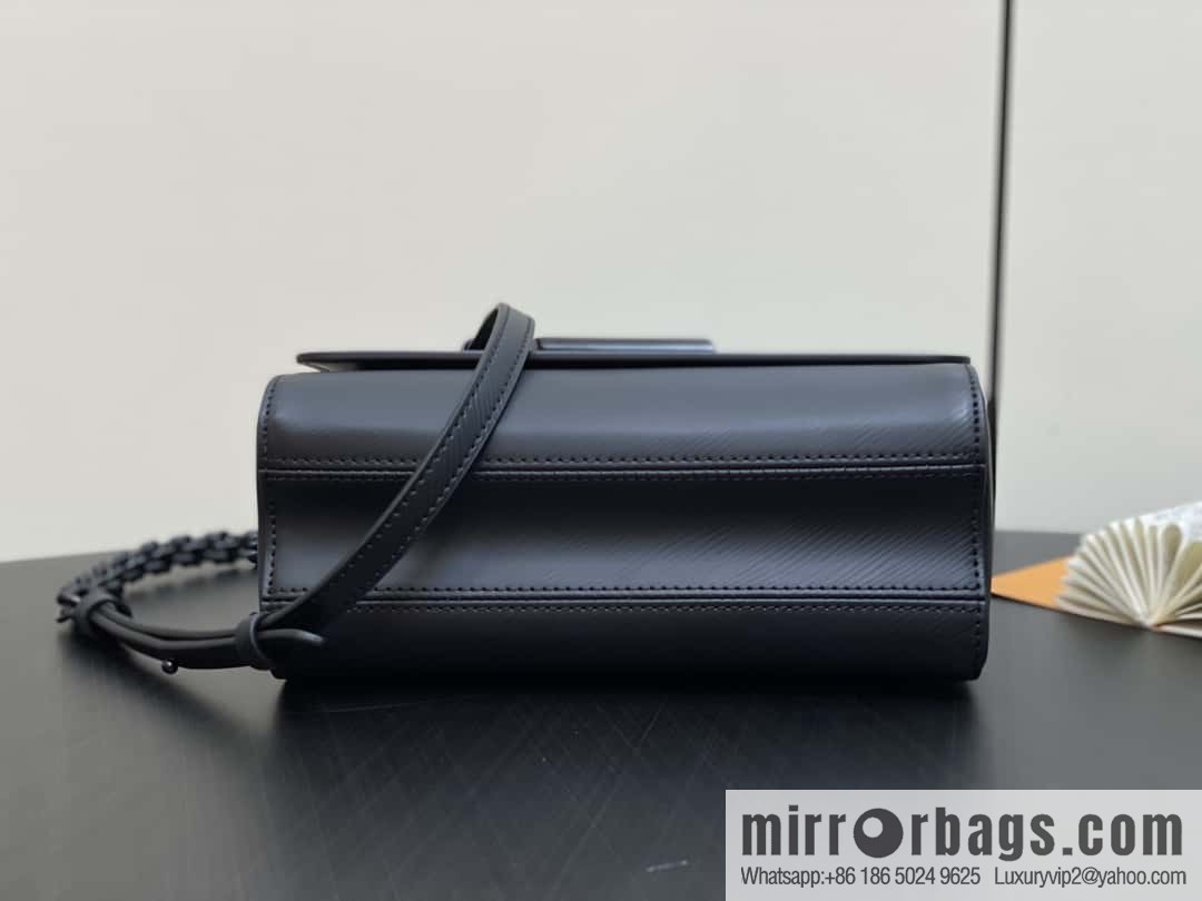 [Boutique‑grade] M25325 black, Darth Vader, water ripple Twist series M50280 Sac Twist MM handbag