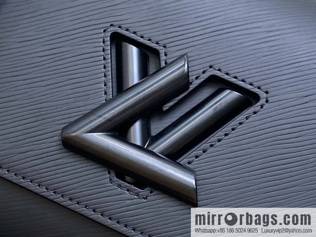 [Boutique‑grade] M25325 black, Darth Vader, water ripple Twist series M50280 Sac Twist MM handbag