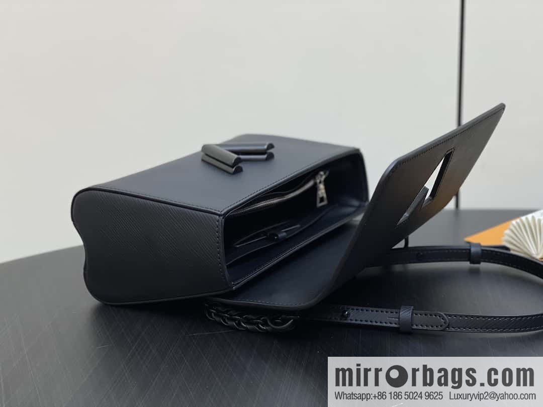 [Boutique‑grade] M25325 black, Darth Vader, water ripple Twist series M50280 Sac Twist MM handbag