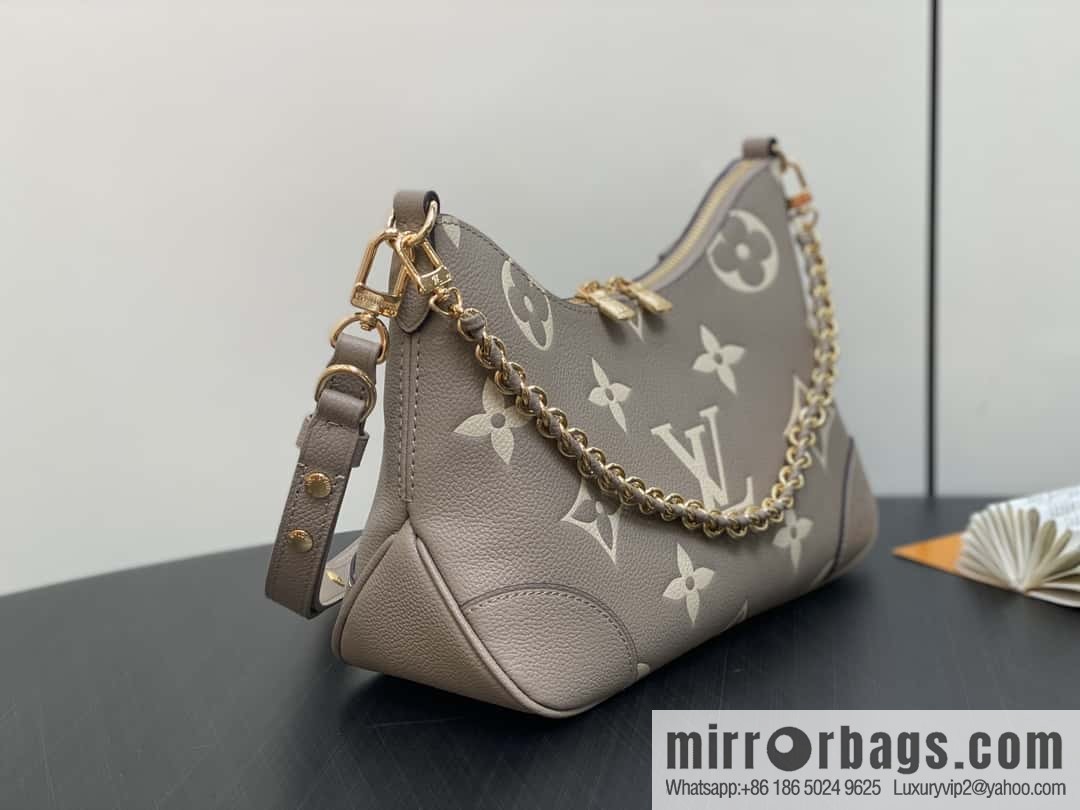 [Boutique‑grade] M13224 gray silk screen, full leather silk screen, chain bag croissant bag series KOREA PRE-LAUNCH handbag M12930 black, Boulogne bag