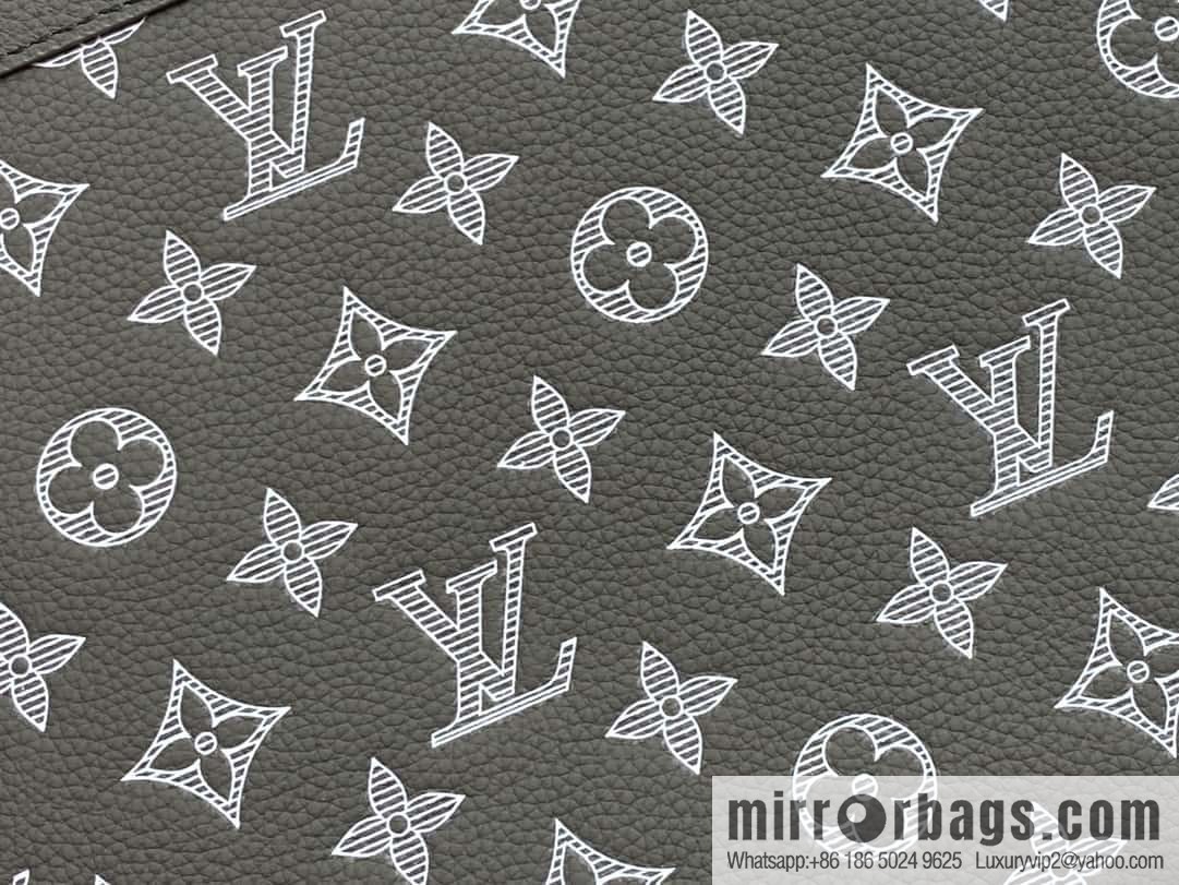 [Boutique‑grade] M12499 green silk screen, full leather handbag clutch bag series Pochette To-Go clutch bag
