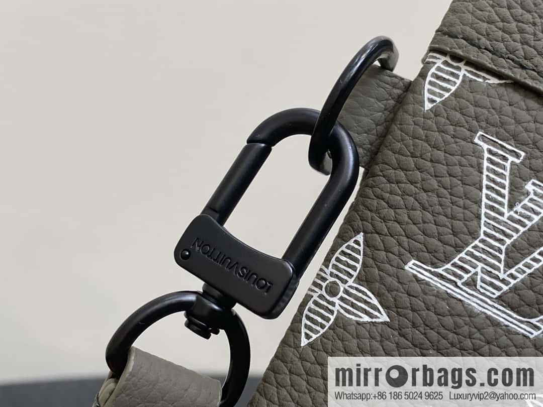[Boutique‑grade] M12499 green silk screen, full leather handbag clutch bag series Pochette To-Go clutch bag
