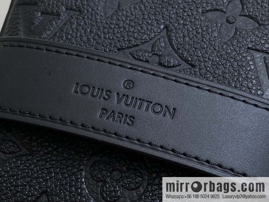 [Boutique‑grade] M11510 black full leather embossing, toilet bag series, toilet bag