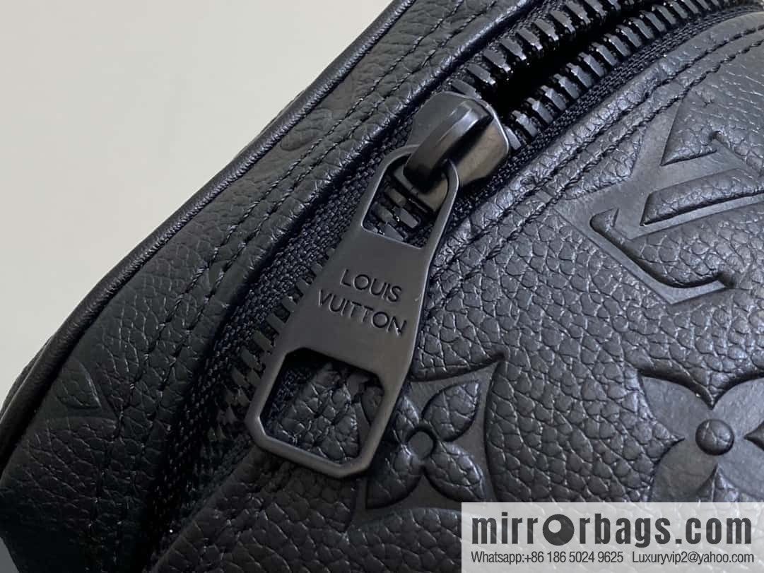 [Boutique‑grade] M11510 black full leather embossing, toilet bag series, toilet bag