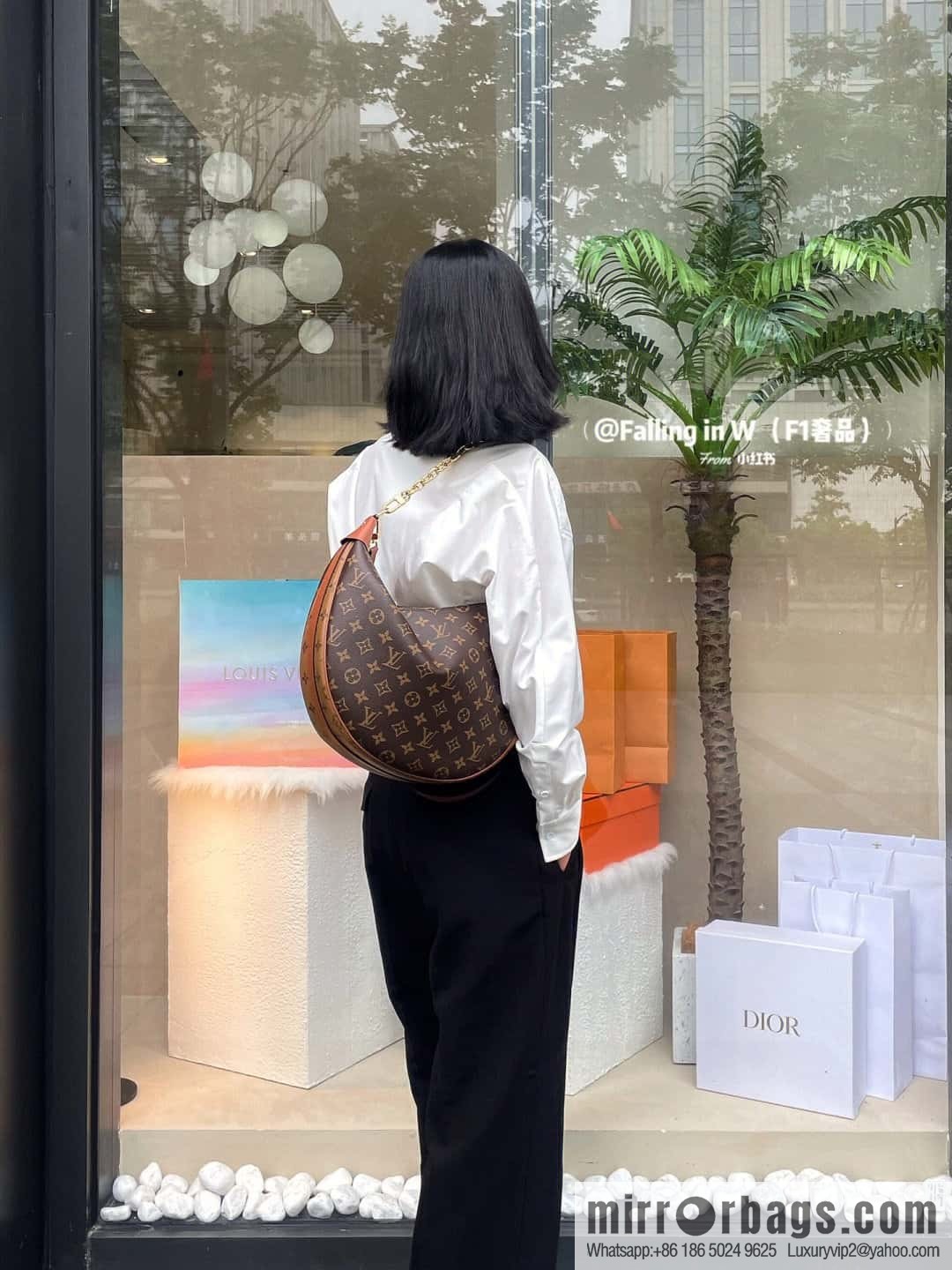LV ππππ ππππ chip diamond beating code big pea bag series #M
