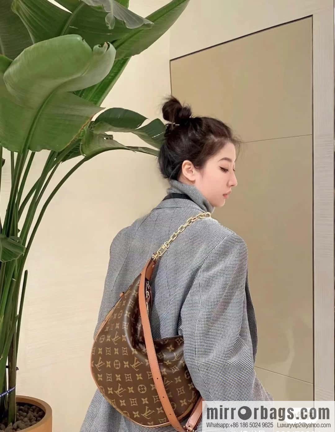 LV ππππ ππππ chip diamond beating code big pea bag series #M