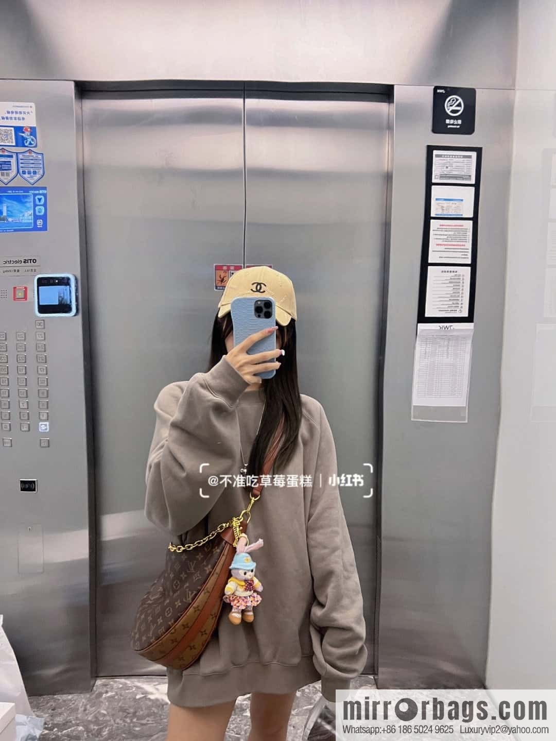 LV ππππ ππππ chip diamond beating code big pea bag series #M