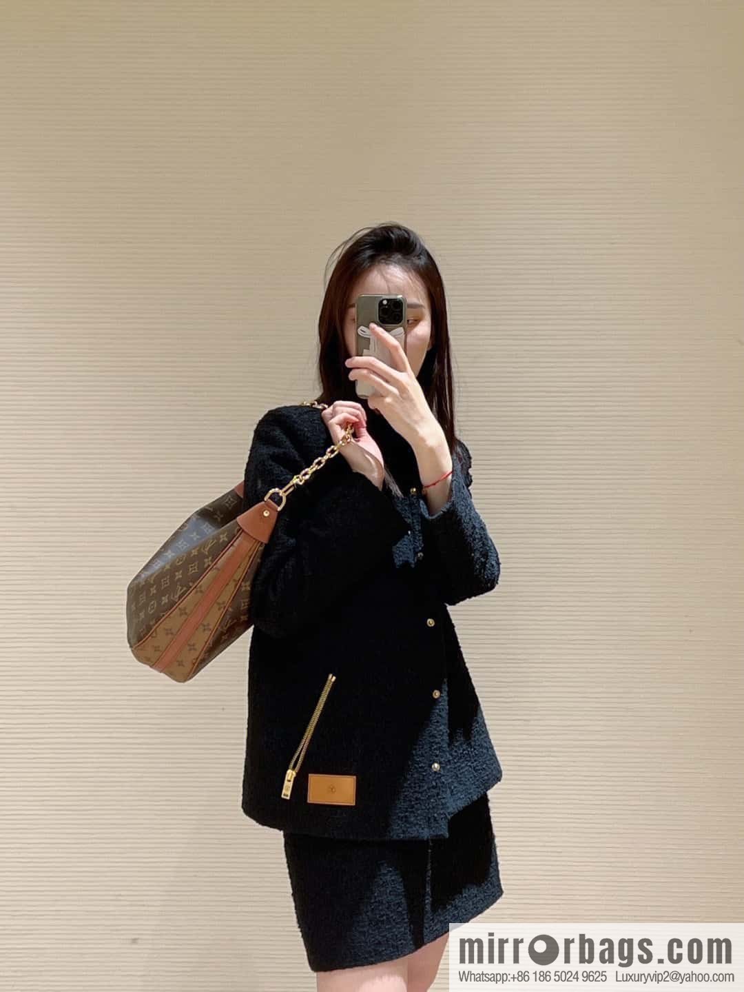 LV ππππ ππππ chip diamond beating code big pea bag series #M