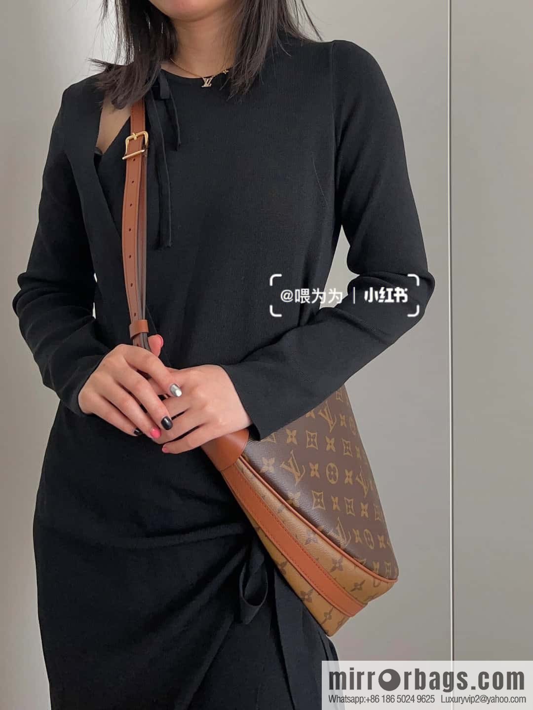 LV ππππ ππππ chip diamond beating code big pea bag series #M