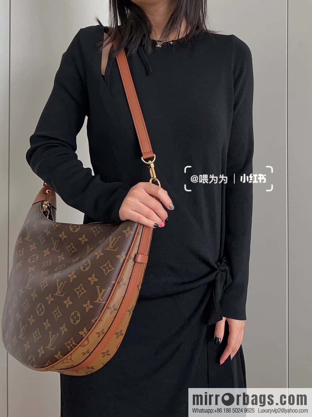 LV ππππ ππππ chip diamond beating code big pea bag series #M