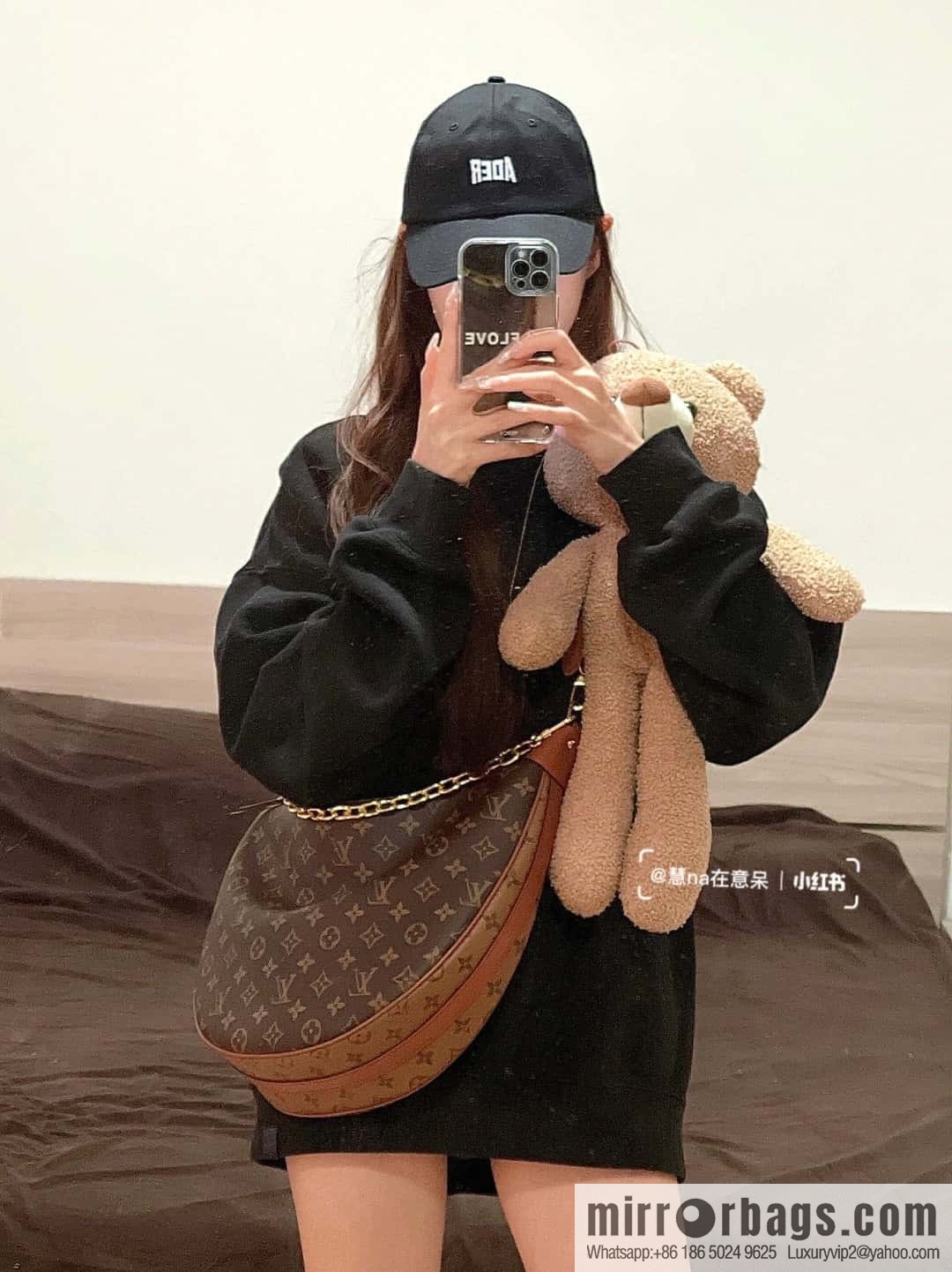 LV ππππ ππππ chip diamond beating code big pea bag series #M