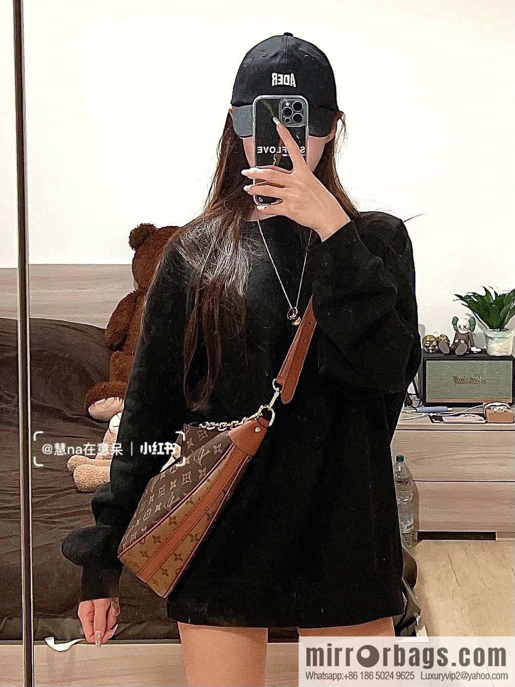LV ππππ ππππ chip diamond beating code big pea bag series #M
